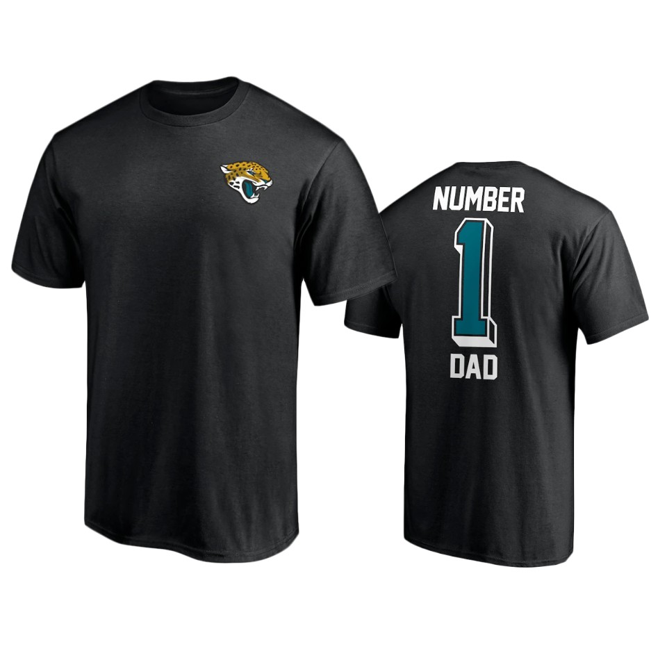 jaguars black no. 1 dad t shirt