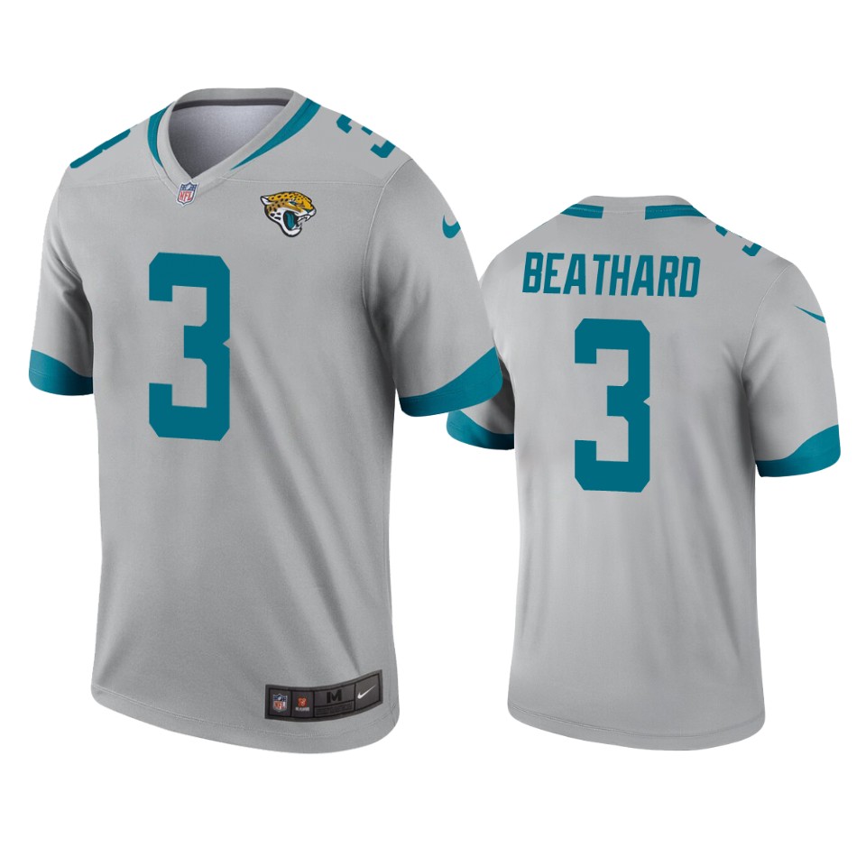 jaguars c.j. beathard silver inverted legend jersey