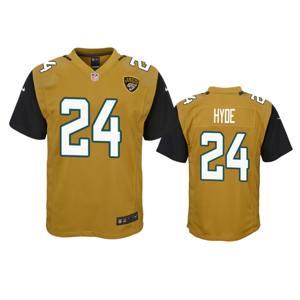 jaguars carlos hyde color rush game gold jersey