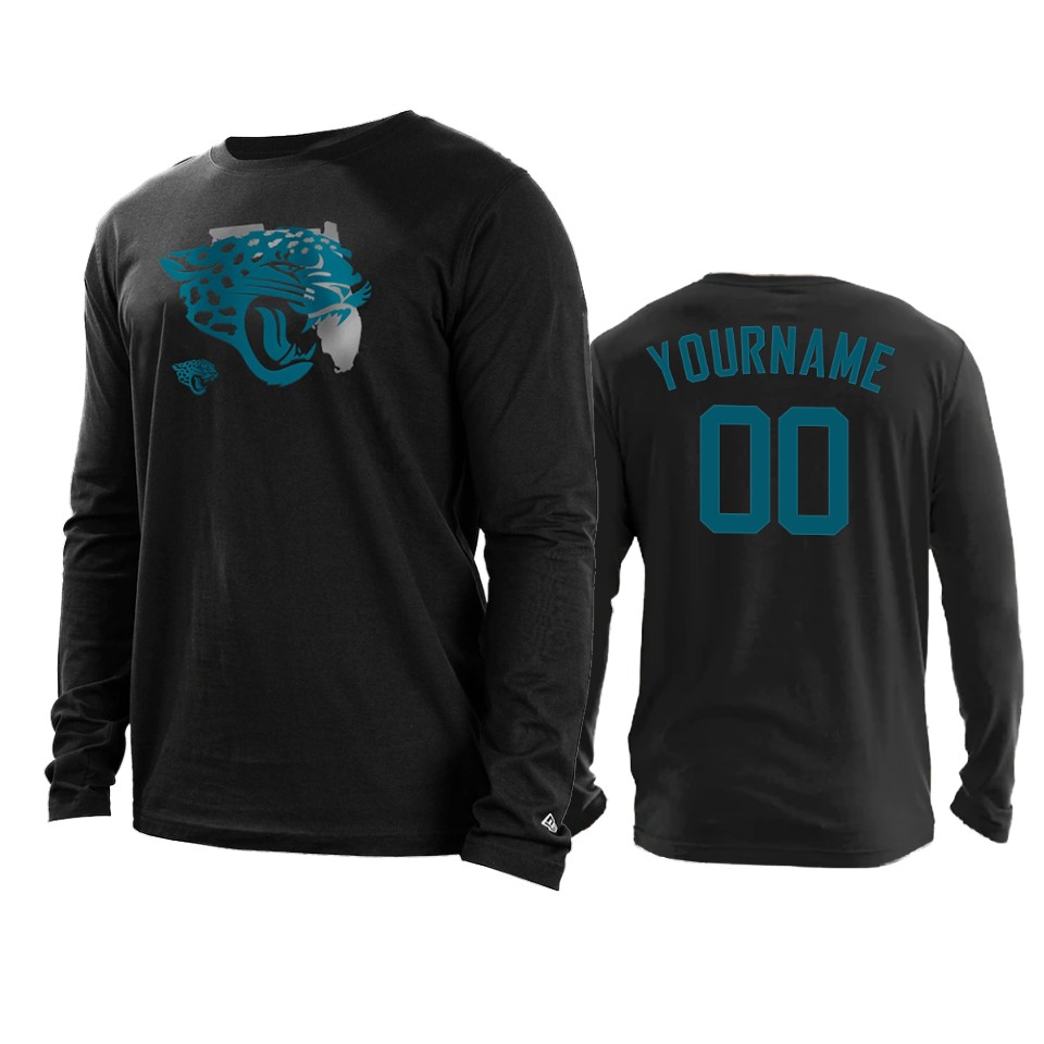 jaguars custom black state long sleeve t shirt