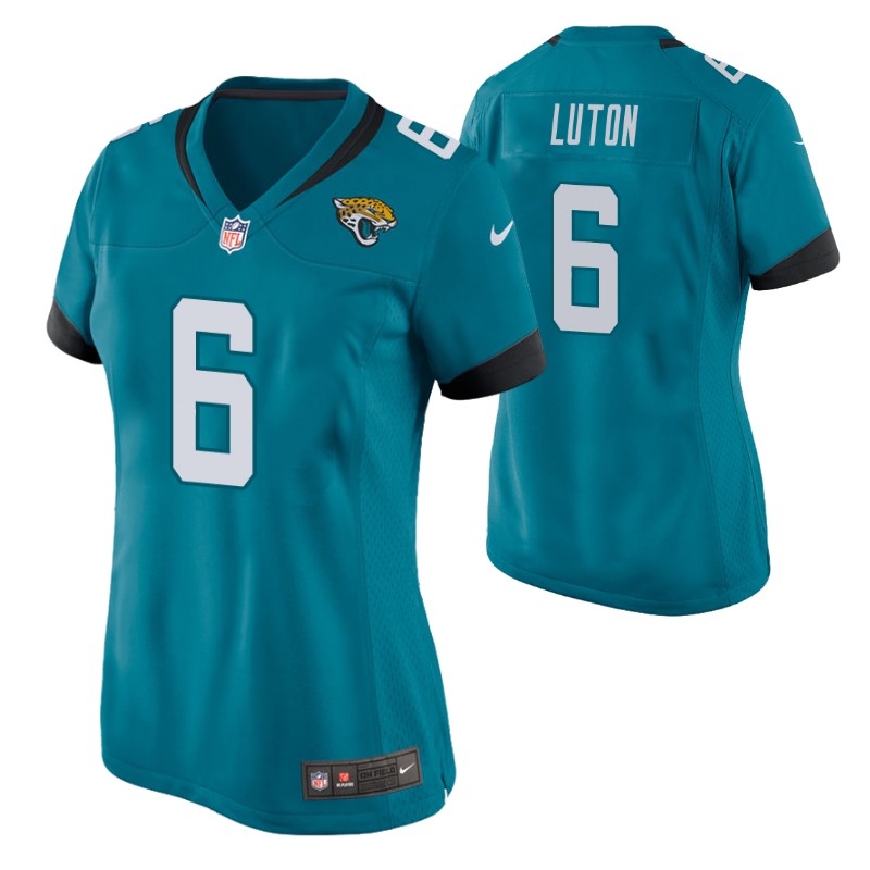 jaguars-jake-luton-game-women's-jersey-teal