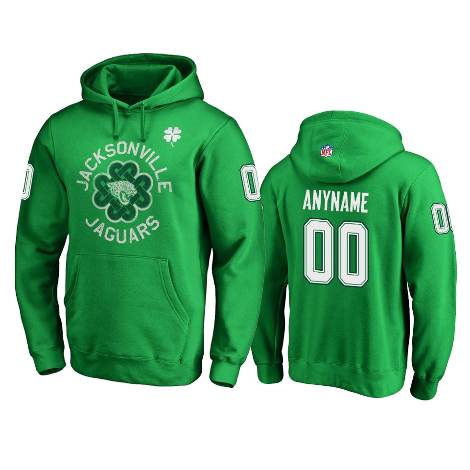 jaguars kelly green custom st. patrick's day hoodie