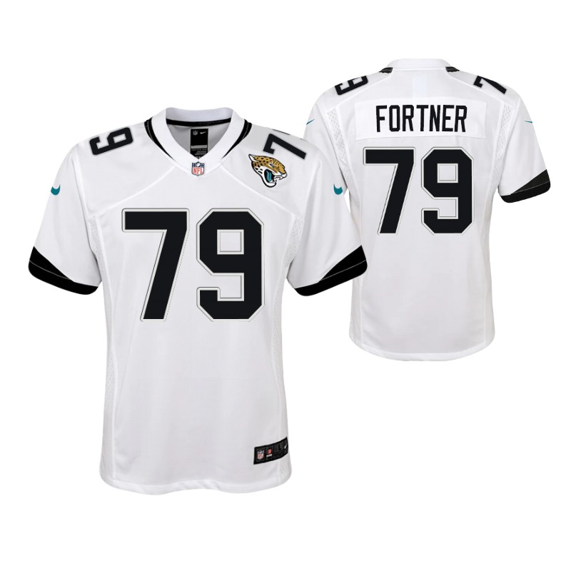 jaguars-luke-fortner-2022-nfl-draft-jersey-white-youth