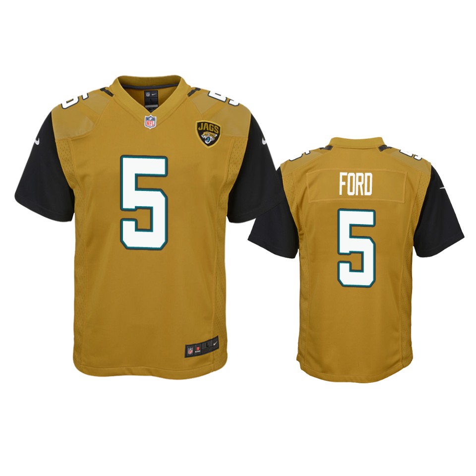 jaguars rudy ford color rush game gold jersey