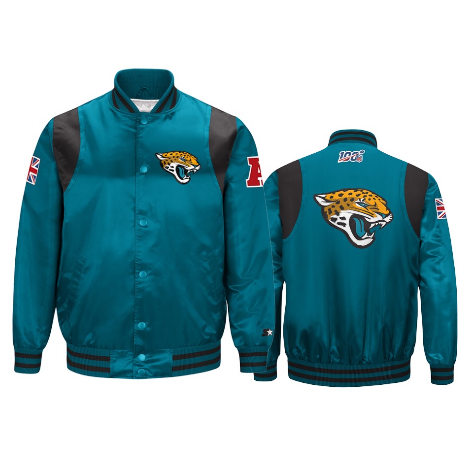 jaguars teal 2019 nfl london game nfl 100 full zip jacket