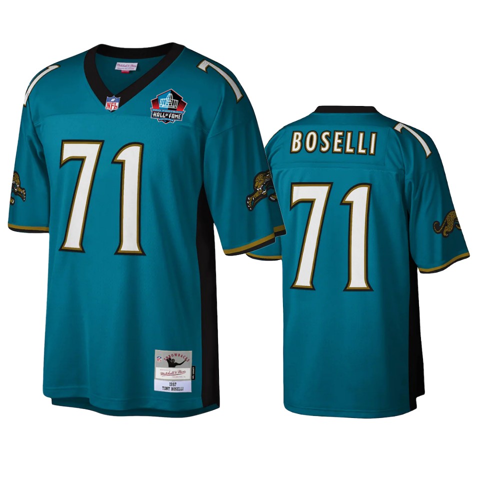 jaguars tony boselli teal 2022 hall of fame jersey