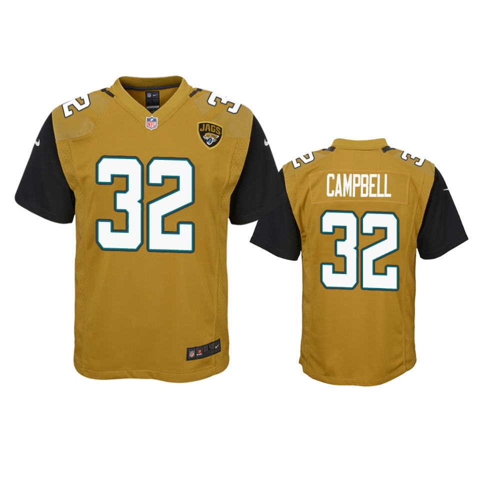 jaguars tyson campbell gold color rush game jersey