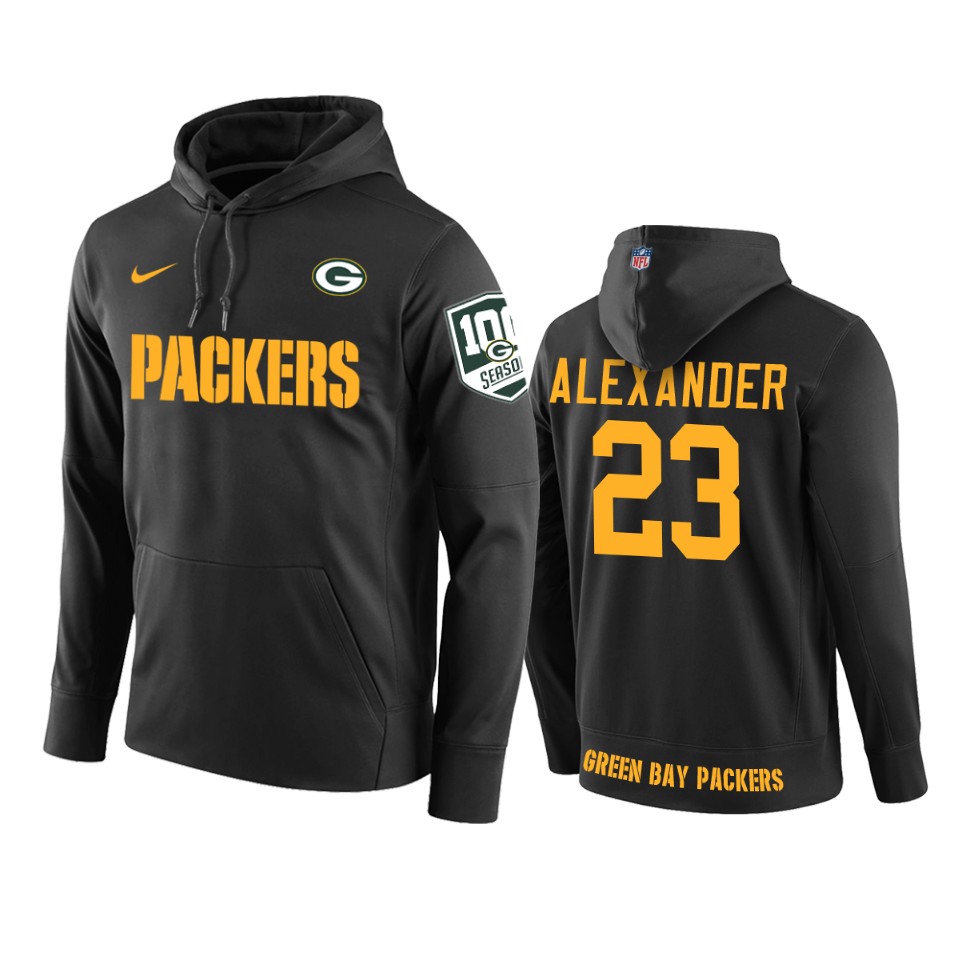 jaire alexander packers black circuit wordmark hoodie