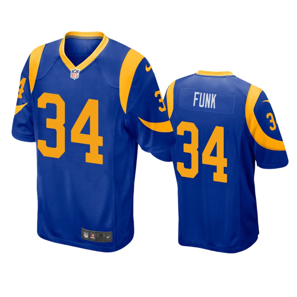 jake funk rams royal game jersey