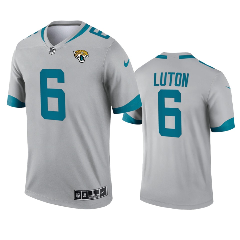 jake luton jaguars 2021 inverted legend silver jersey