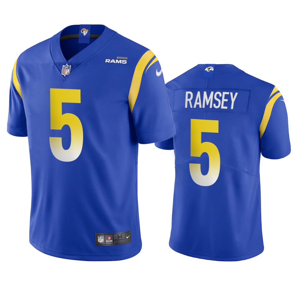 jalen ramsey rams royal vapor jersey 0a
