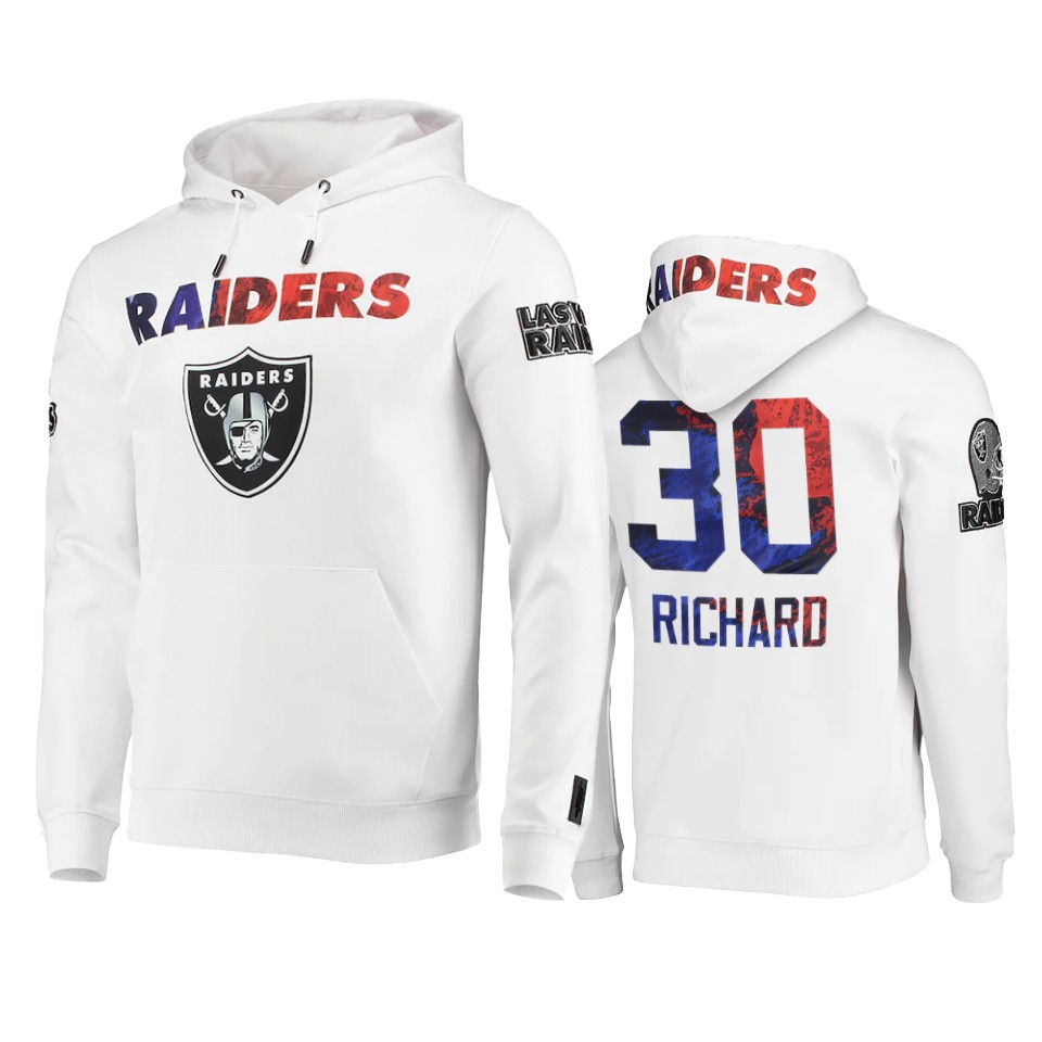 jalen richard raiders white americana hoodie
