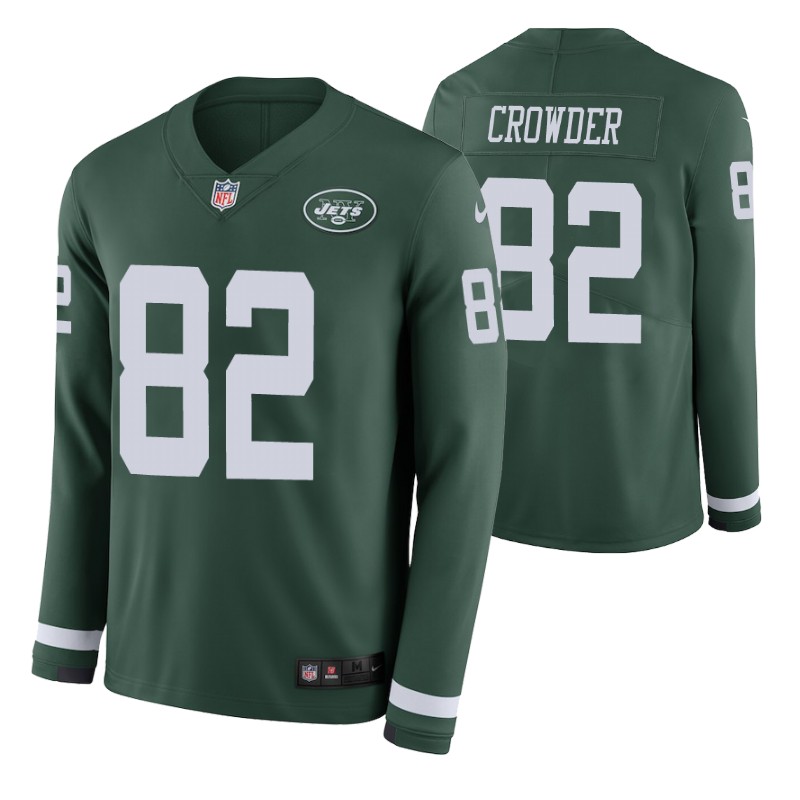 jamison-crowder-men's-therma-long-sleeve-green-jersey