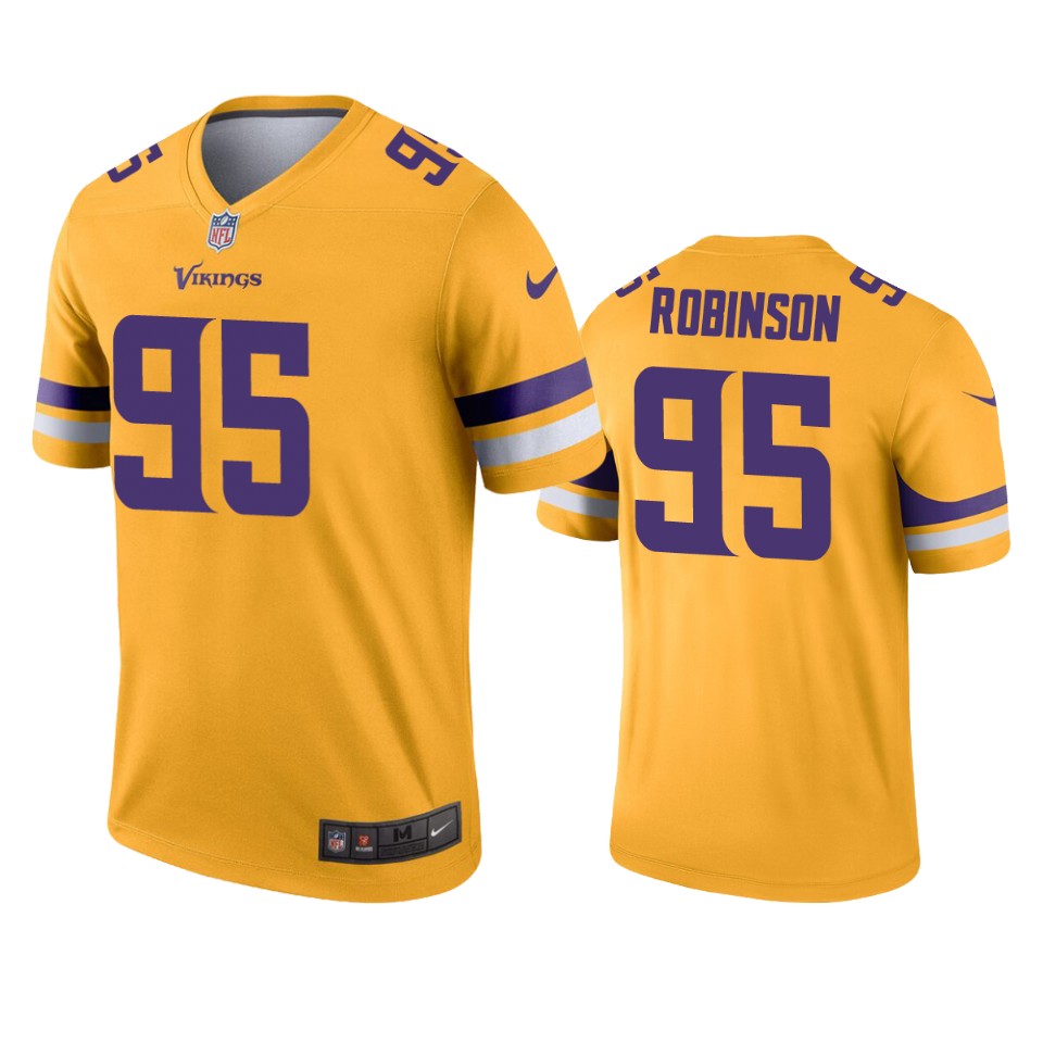 janarius robinson vikings gold inverted legend jersey