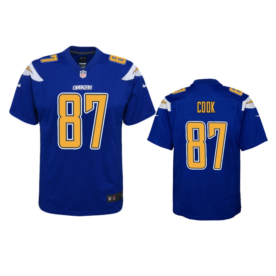 jared cook chargers royal color rush game jersey