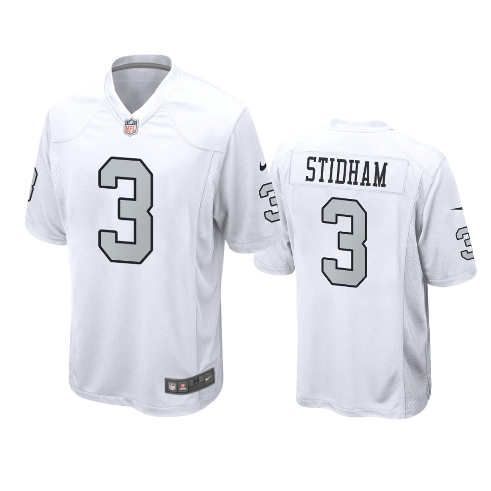 jarrett stidham raiders white alternate game jersey