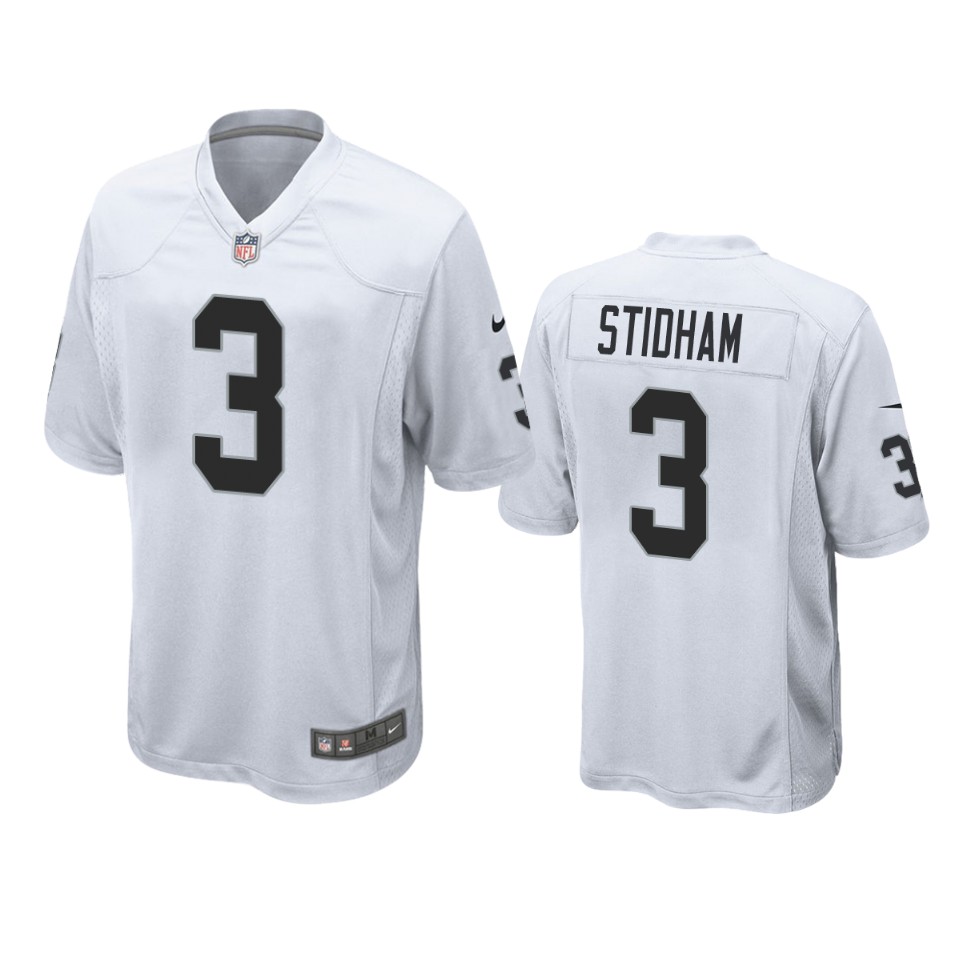 jarrett stidham raiders white game jersey