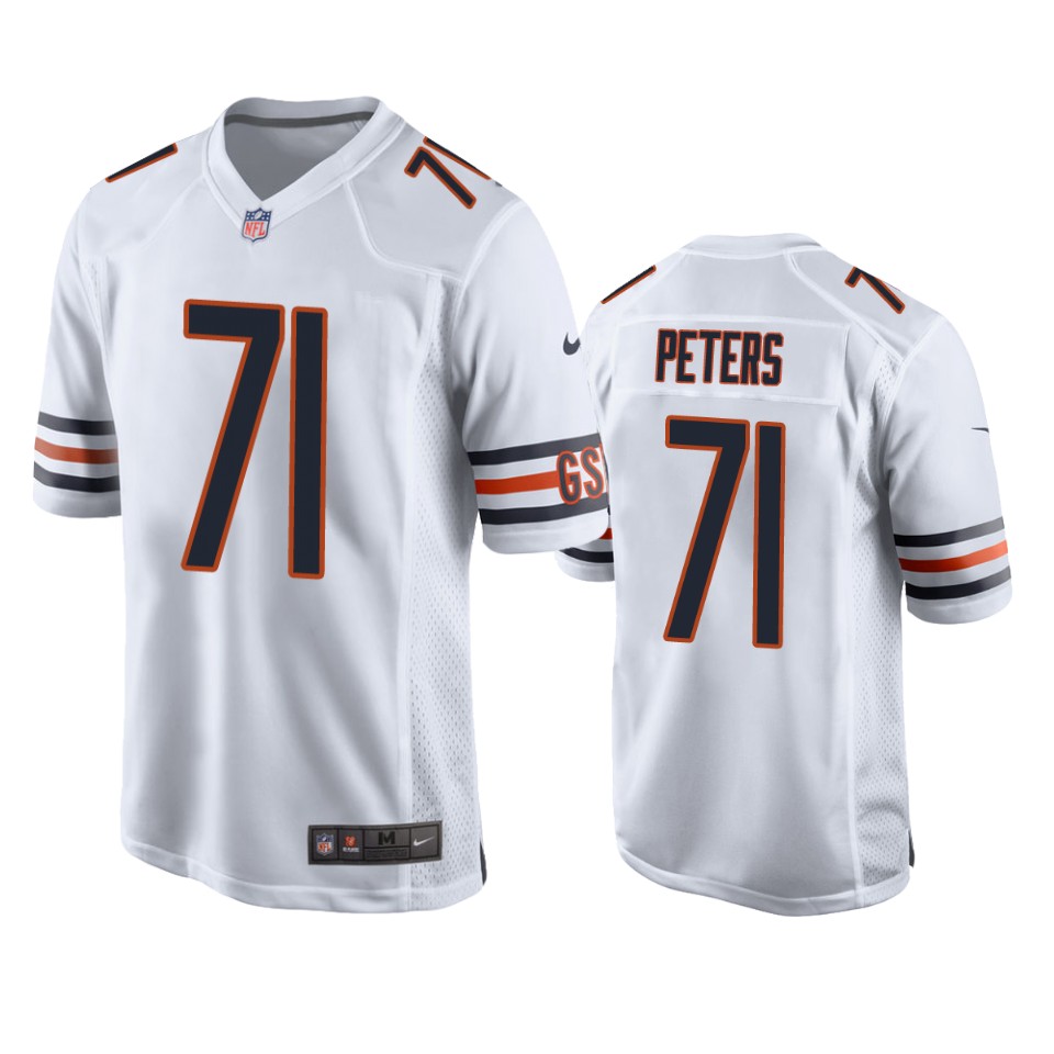 jason peters bears white game jersey