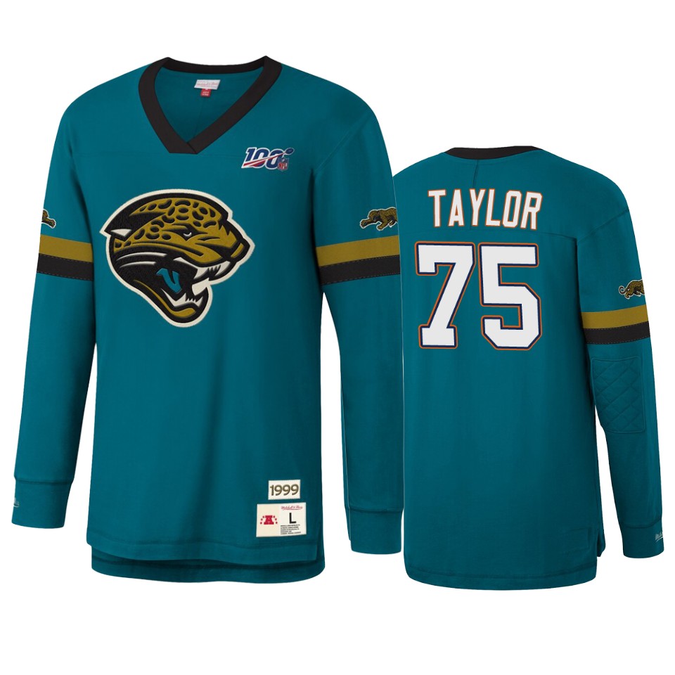 jawaan taylor jaguars teal nfl 100 long sleeve t shirt