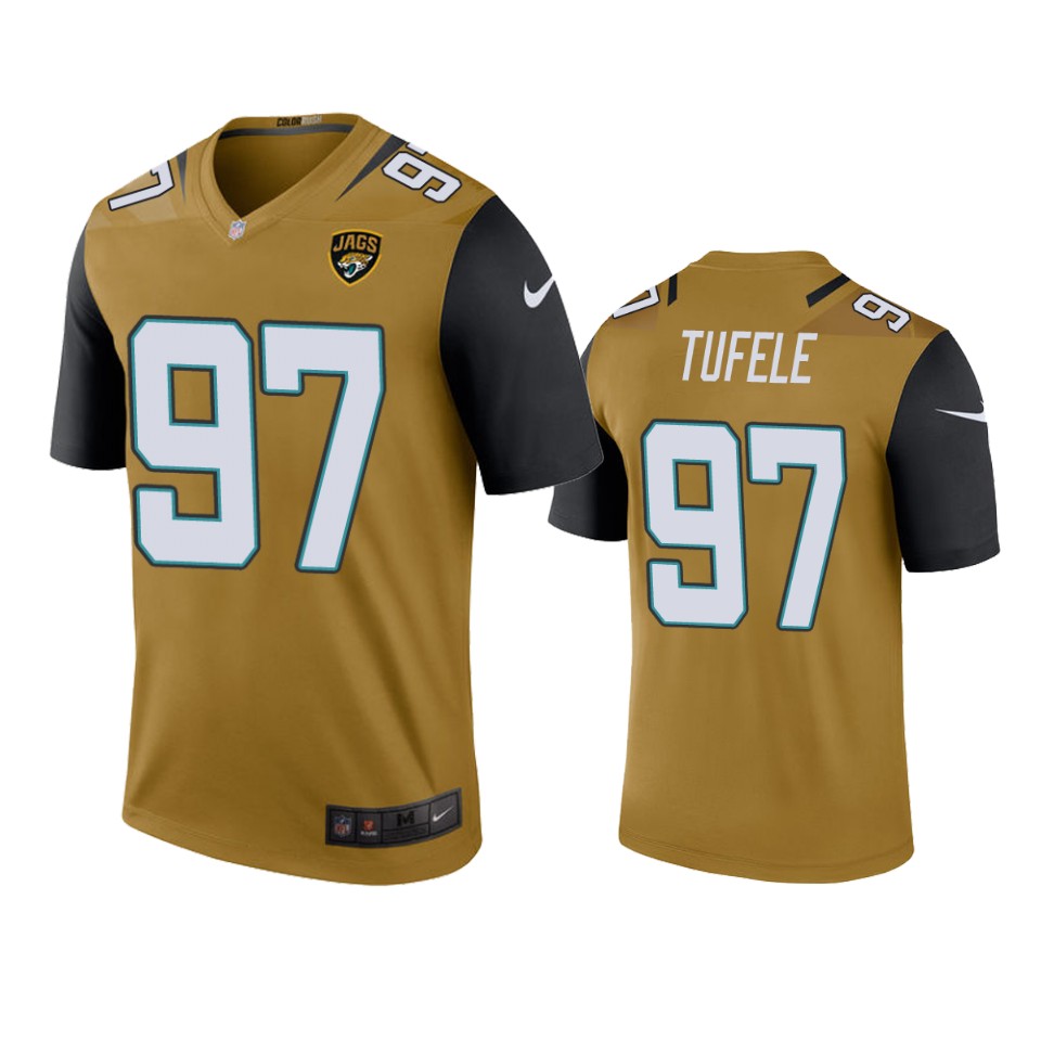 jay tufele color rush legend jaguars bold gold jersey