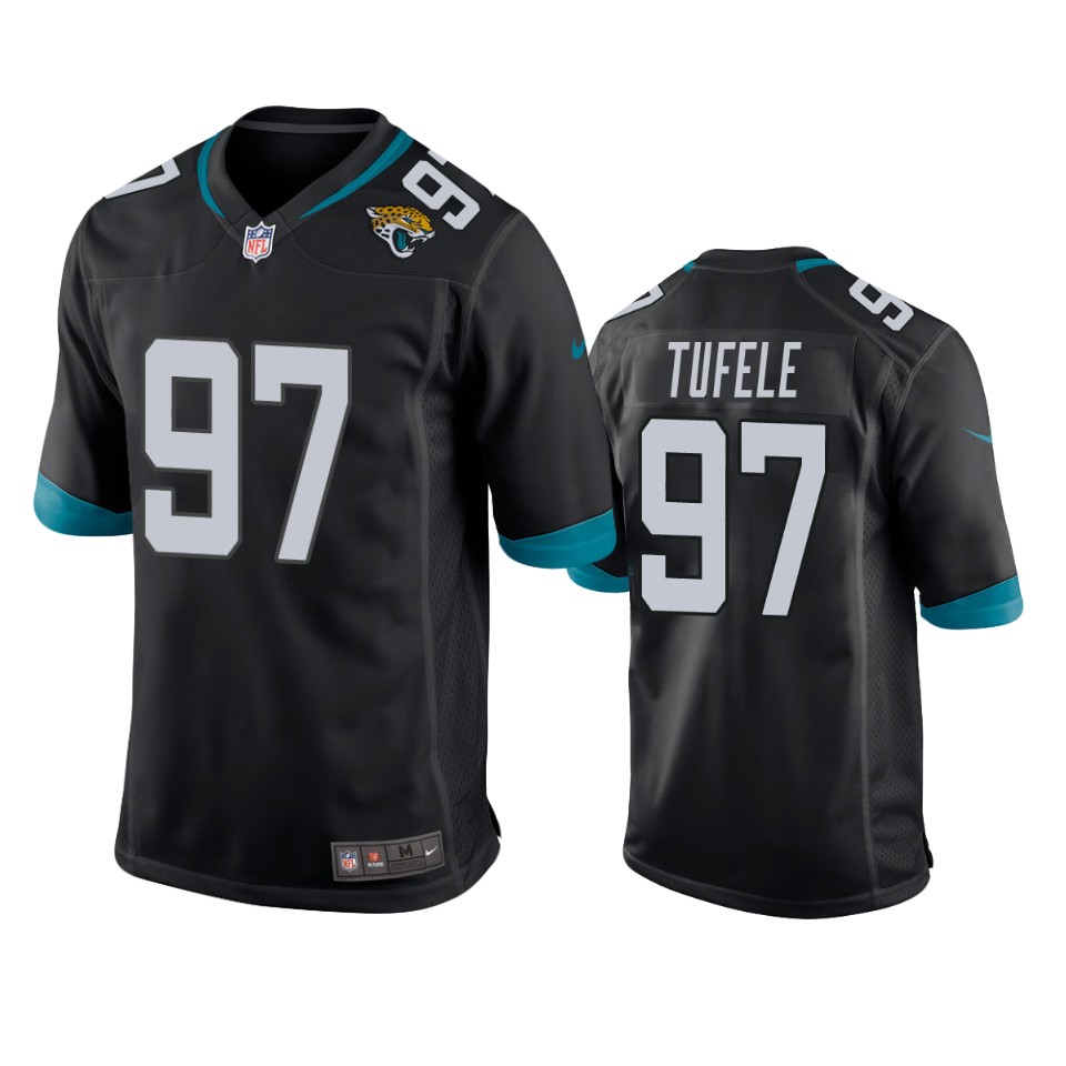 jay tufele jaguars black game jersey