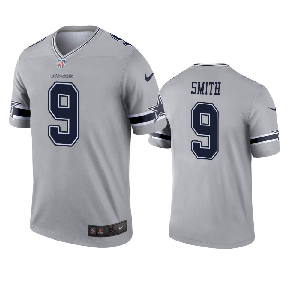 jaylon smith cowboys inverted legend gray jersey