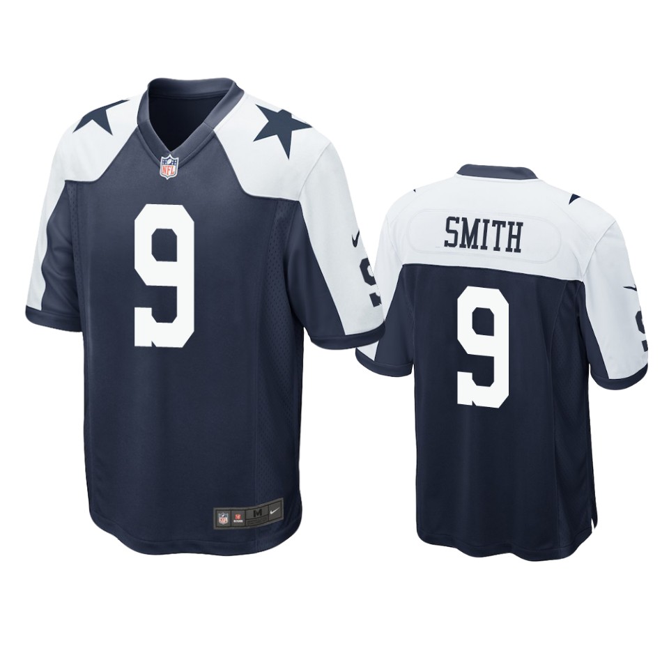jaylon smith cowboys navy alternate game jersey