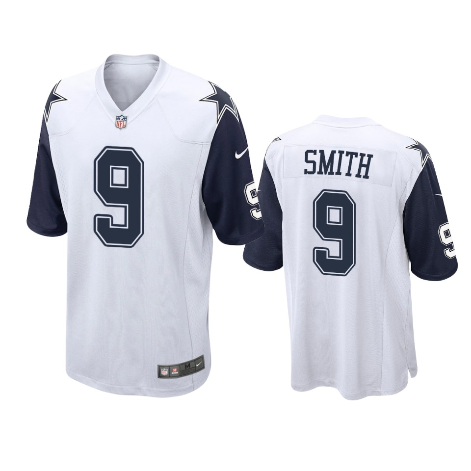 jaylon smith cowboys white alternate game jersey