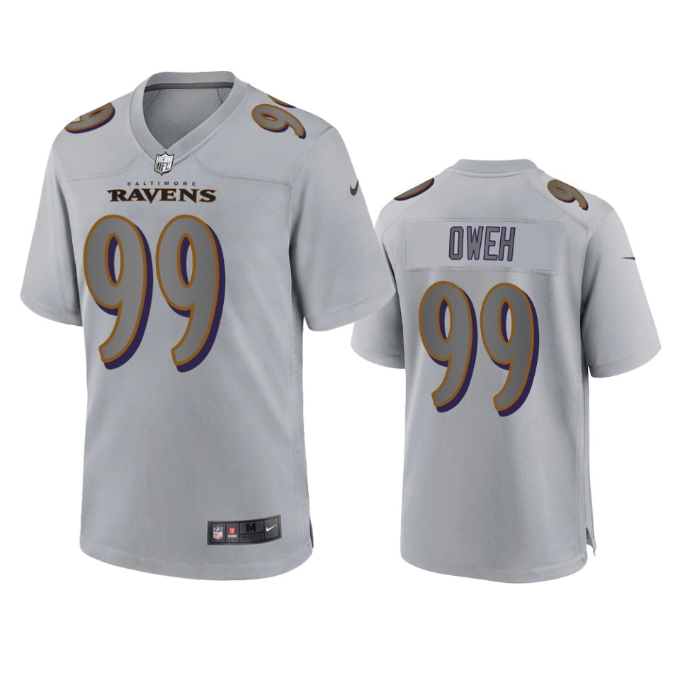 jayson oweh ravens atmosphere fashion game gray jersey