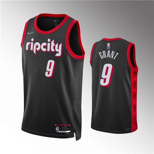 Portland Trail Blazers Jerami Grant 75th Anniversary City Black stitched Jersey #9