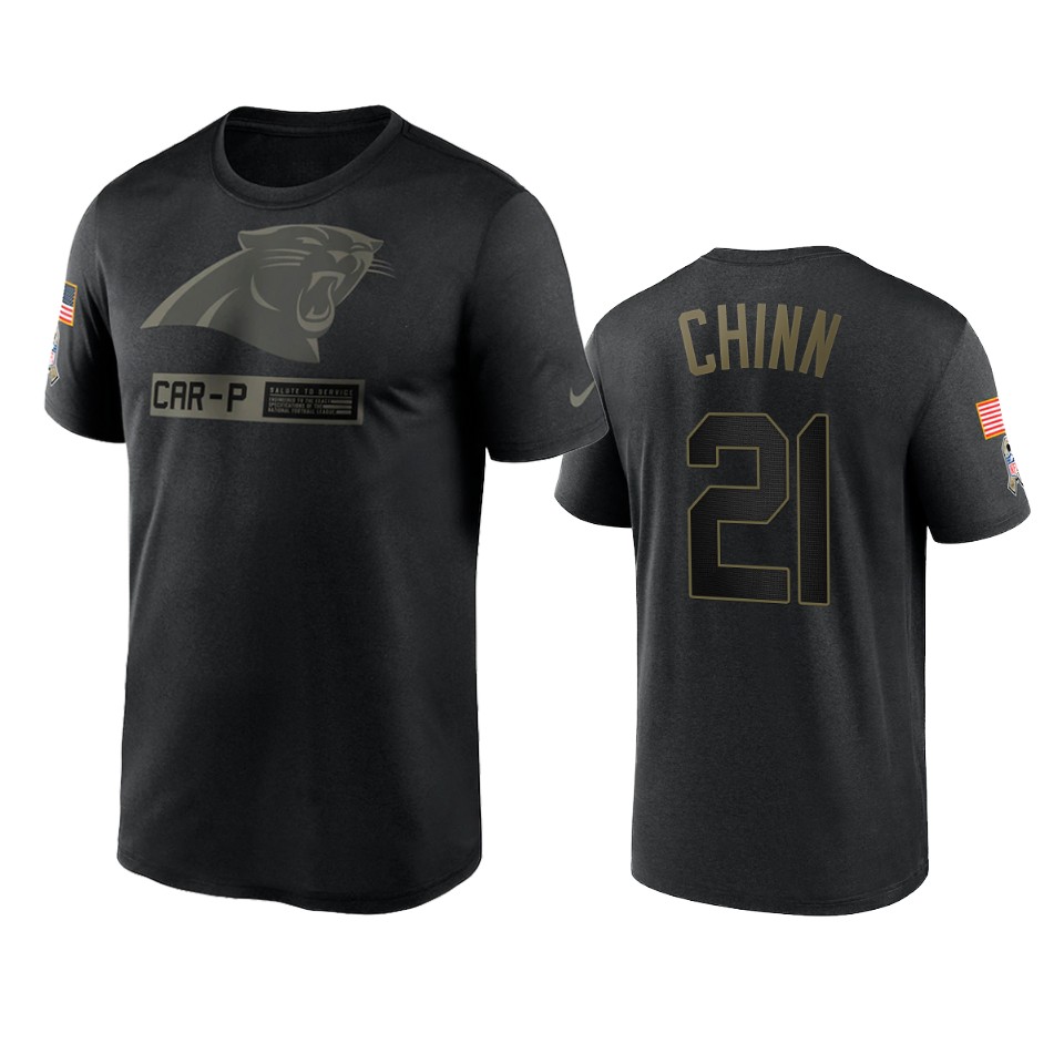 jeremy chinn panthers black 2020 salute to service team logo t shirt