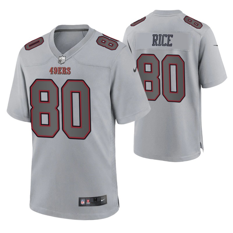 jerry rice retired player atmosphere game gray Stitched jersey