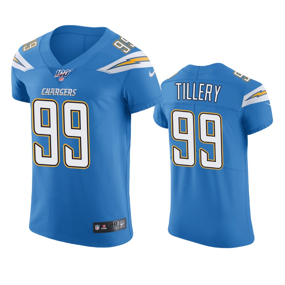 jerry tillery chargers powder blue nfl 100 vapor elite jersey