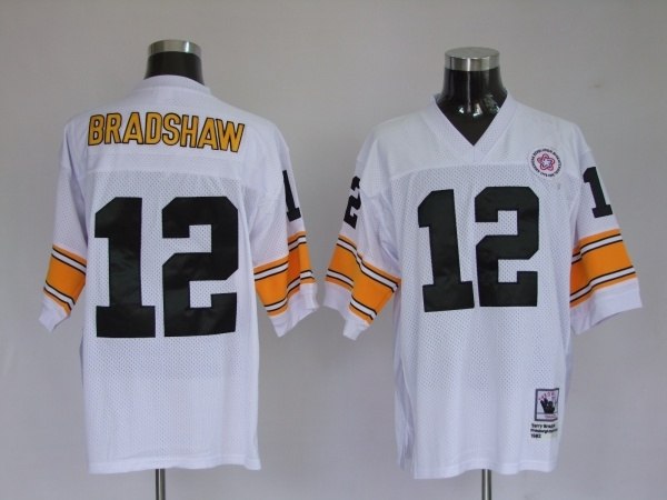 jerseys pittsburgh steelers 12 bradshaw white