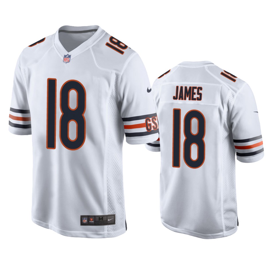 jesse james bears white game jersey