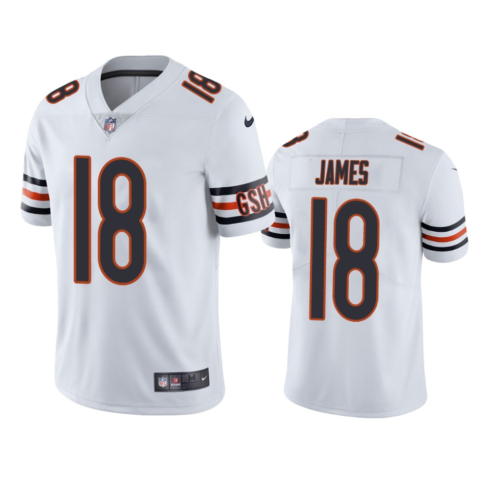 jesse james bears white vapor jersey