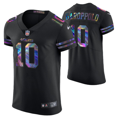 jimmy garoppolo golden edition jersey vapor elite black holographic stitched