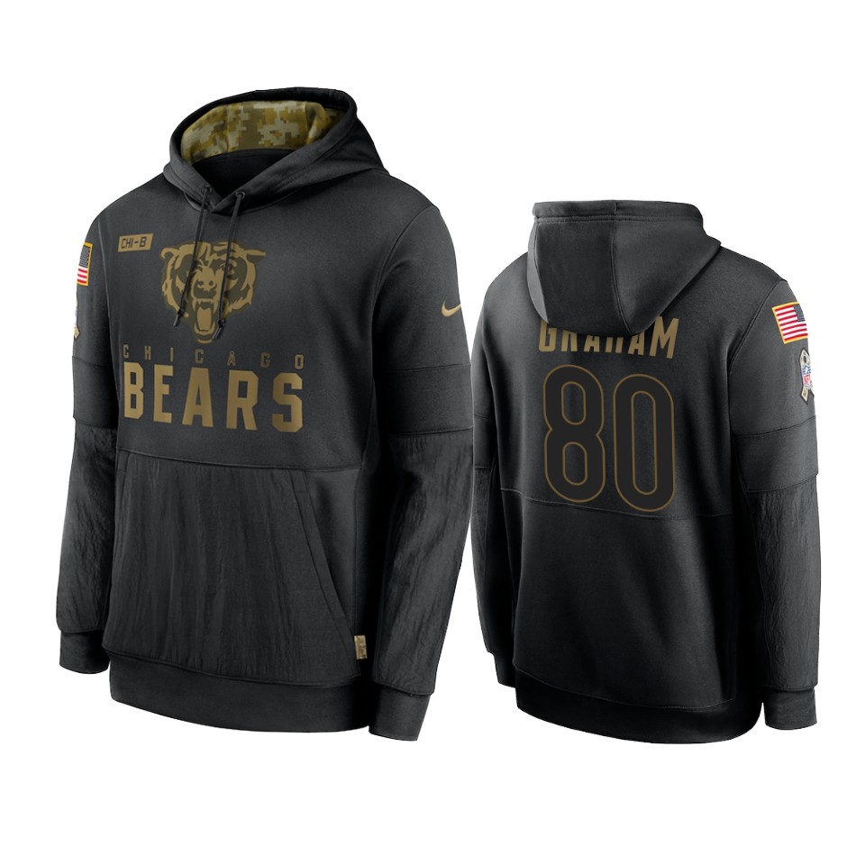 jimmy graham bears black 2020 salute to service sideline performance hoodie