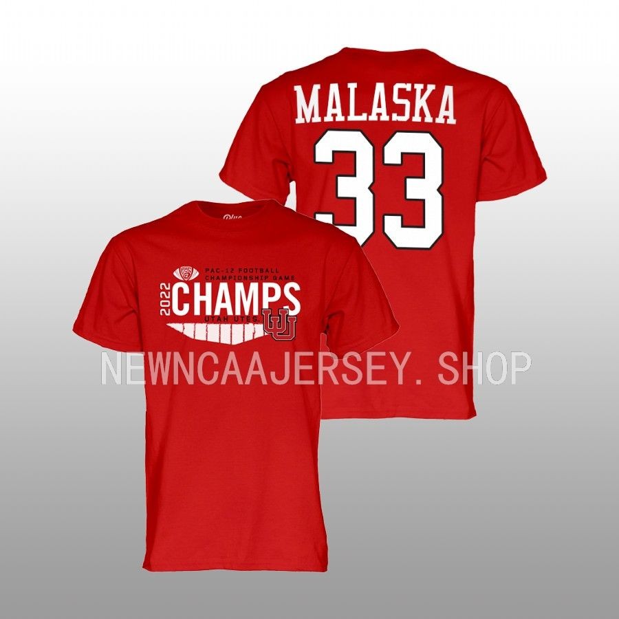 jocelyn malaska utah utes unisex red 2022 pac 12 football champs locker room tee