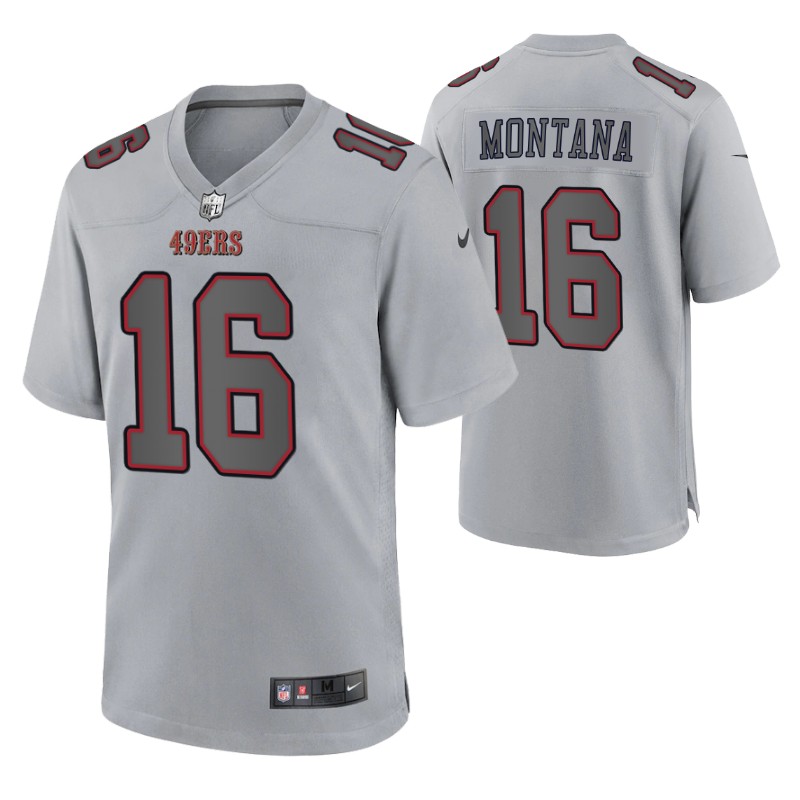 joe montana retired player atmosphere game gray Stitched jersey