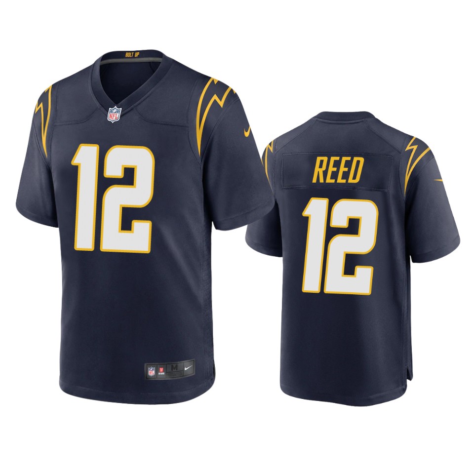 joe reed chargers navy alternate game jersey