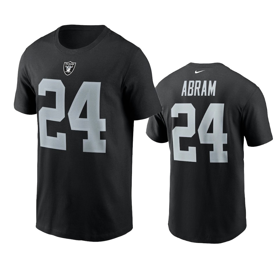 johnathan abram raiders black t shirt