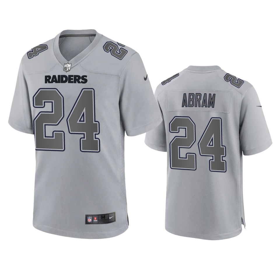 johnathan abram raiders gray atmosphere fashion game jersey