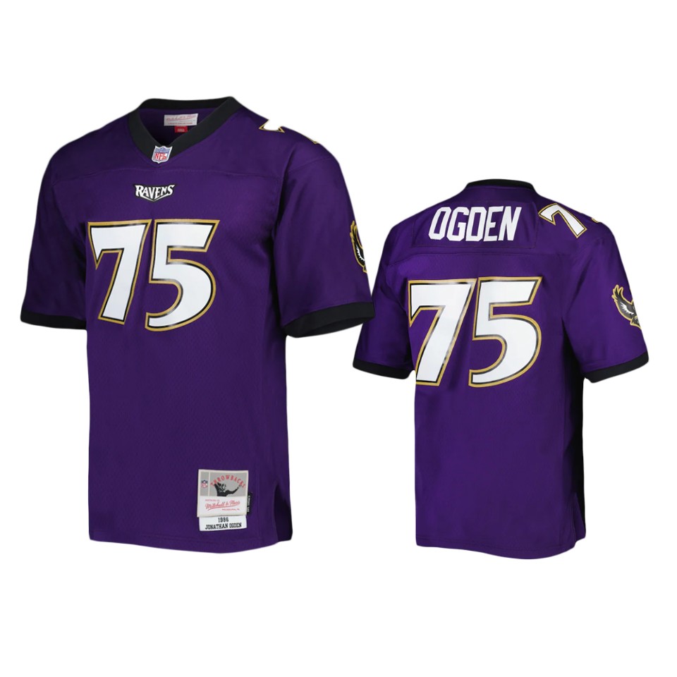 jonathan ogden ravens purple legacy replica jersey