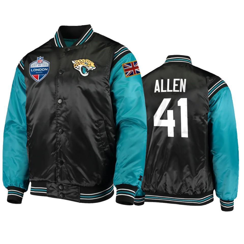 josh allen jaguars black 2021 london game jacket