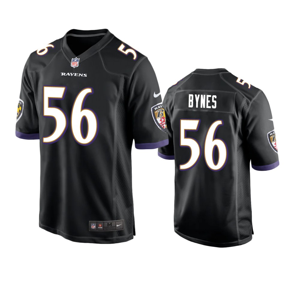 josh bynes ravens black game jersey