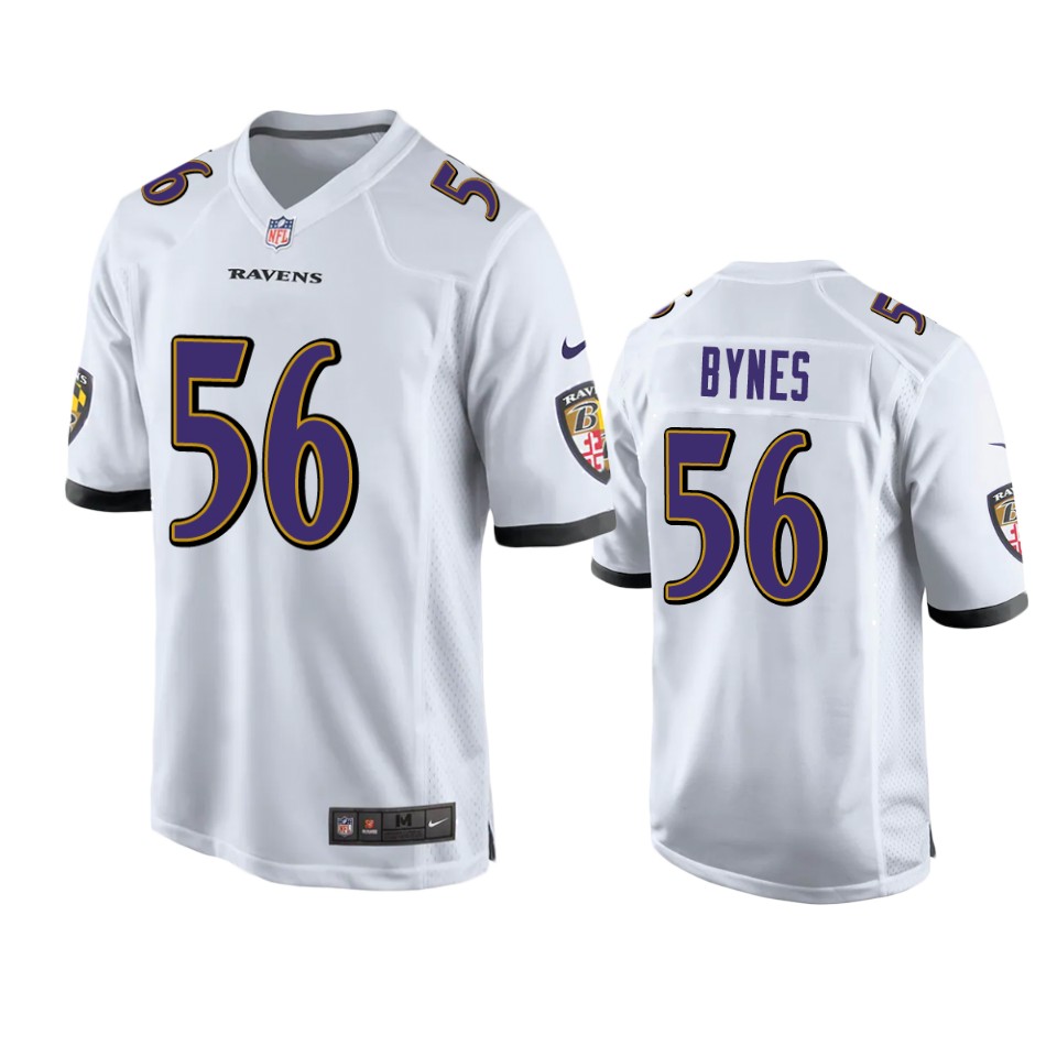josh bynes ravens white game jersey