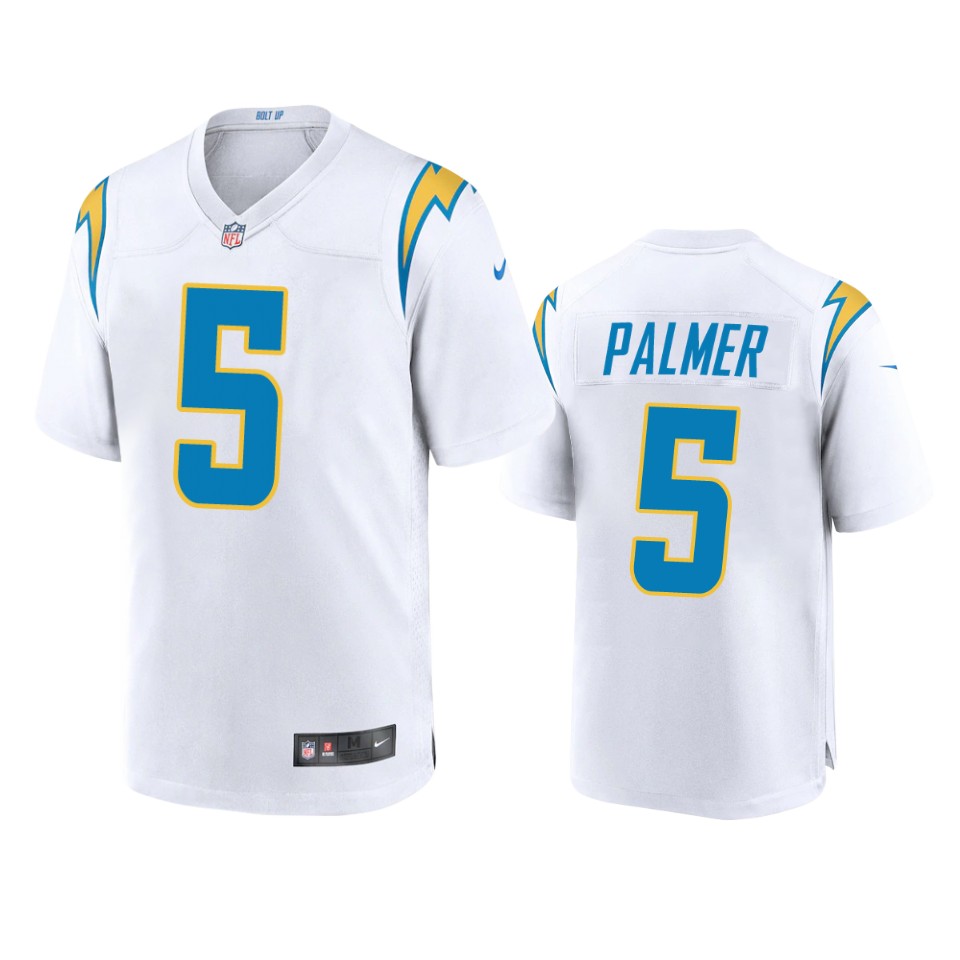 josh palmer chargers white game jersey