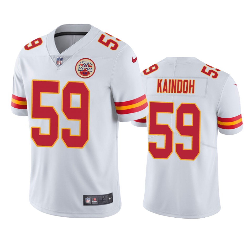 joshua kaindoh chiefs white vapor jersey