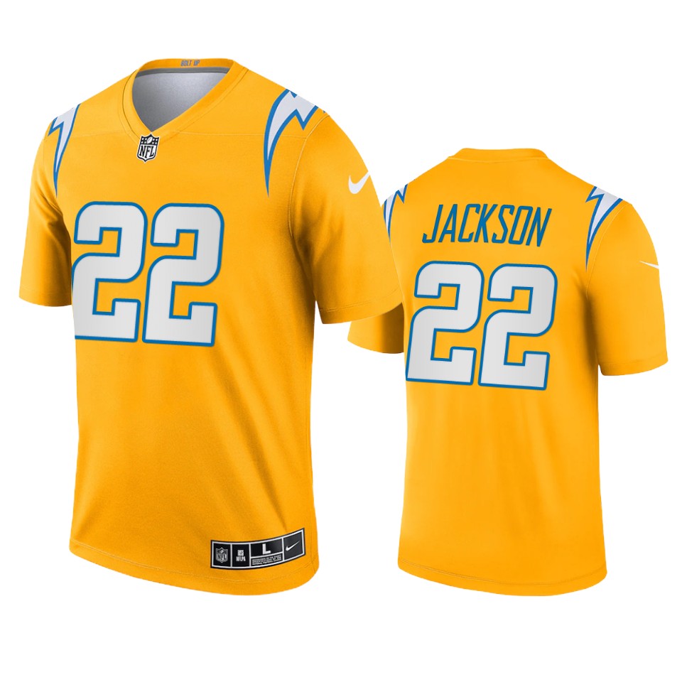justin jackson chargers 2021 inverted legend gold jersey